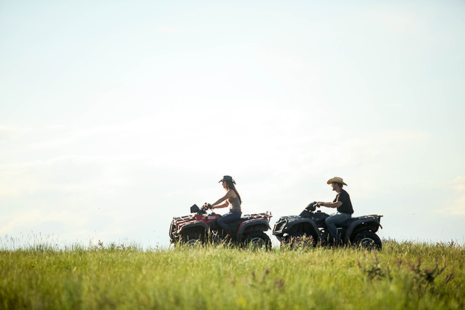 Riding in grasslands