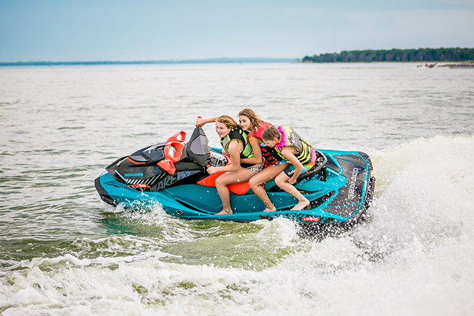 Jetskiing on Devils Lake