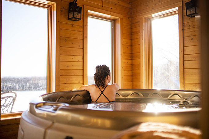 Lady in a spa at One Majestic Place