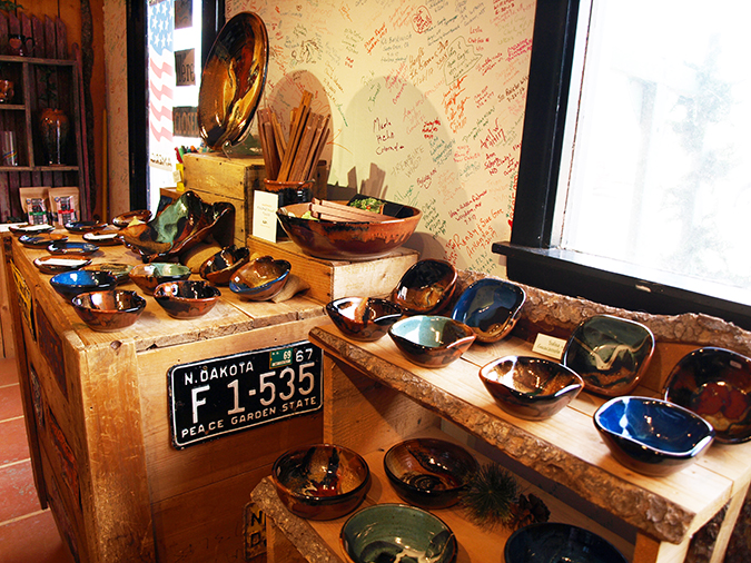 Pottery on display