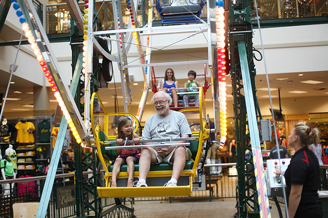 on the ferris wheel in Scheels