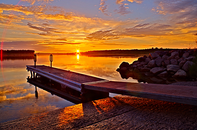 Sunset on Missouri River by Zachary Becker