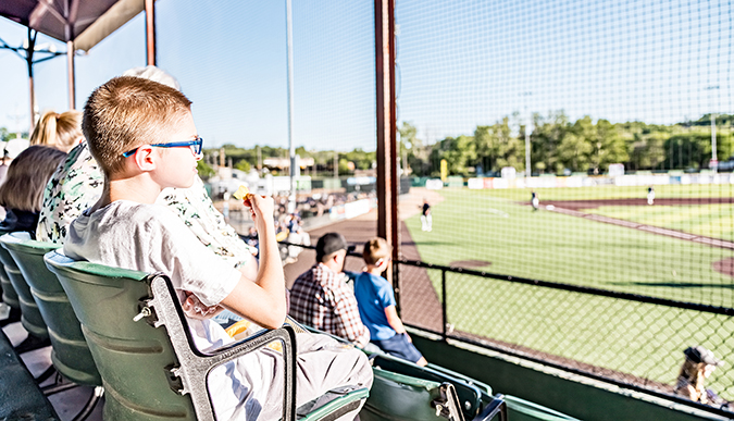 Watching baseball