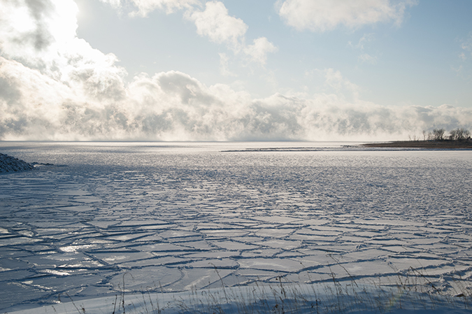 Frozen lake