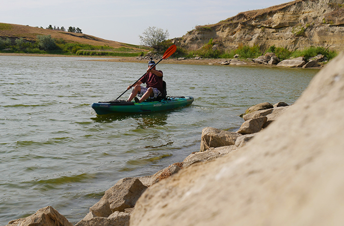 Kayaking on Lake Tschida