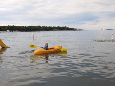 kayak on Devils Lake