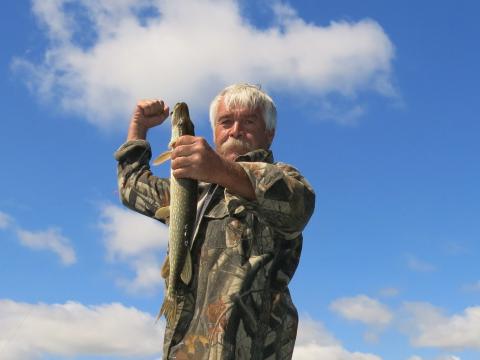 fishing on Devils Lake