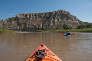 kayaking on the river