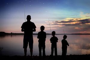 family fishing