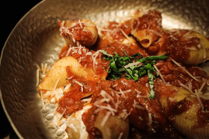 Pasta entre at Whiskey Nine
