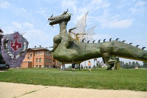 Sir Albert and the Dragon sculptures