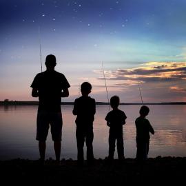 family fishing