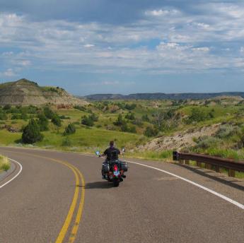 Motorcycling in Badlands