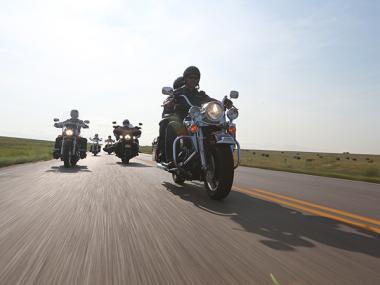 Motorcyclists on the open road