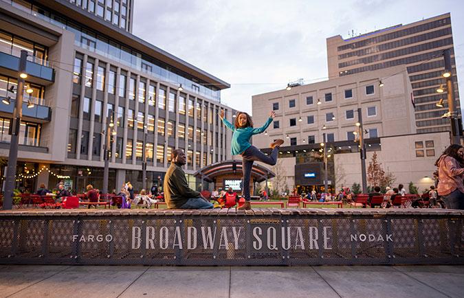 Broadway Square in downtown Fargo