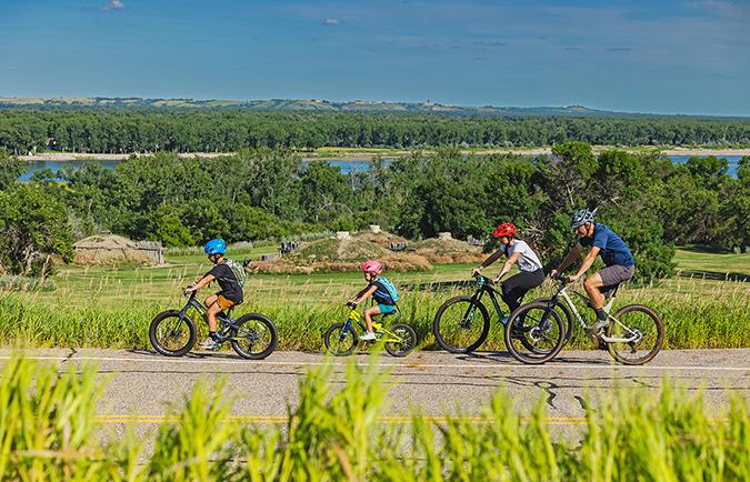 Family biking
