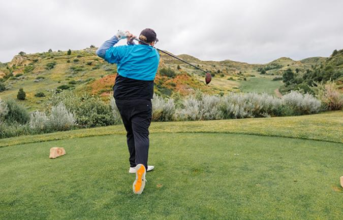 golfing