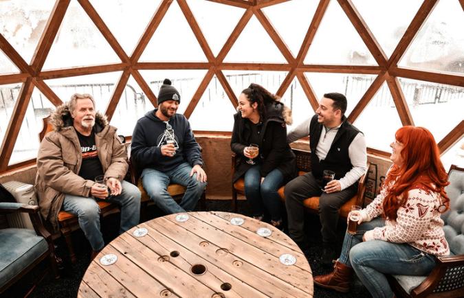 Atypical Brewery outdoor igloo