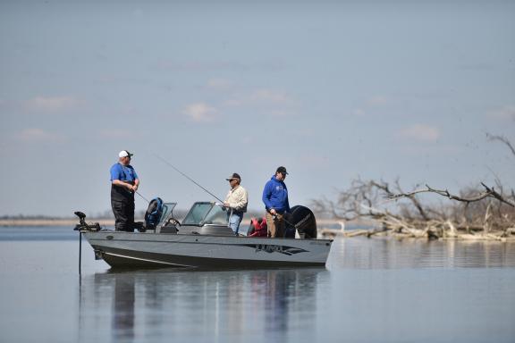 Fishing on Devils Lake
