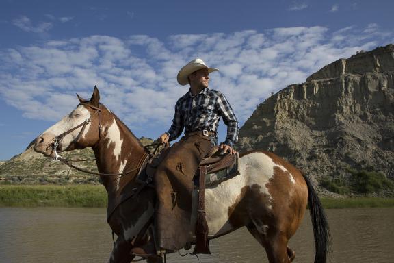 Horseback riding in the TRNP