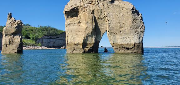 Paddleboarding on Lake Sakakawea