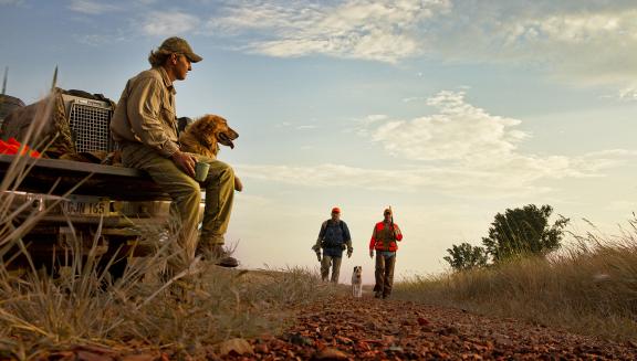 Hunters visiting