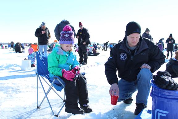 ice fishing at shiverfest