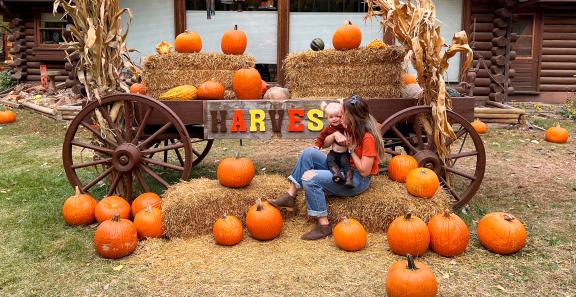 having fun with pumpkins