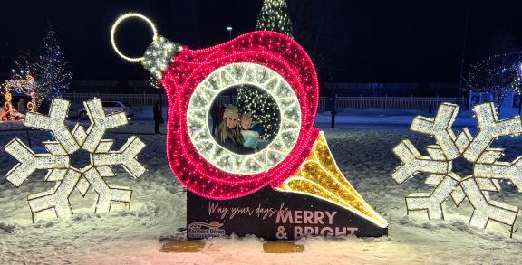 Holiday lights on Main