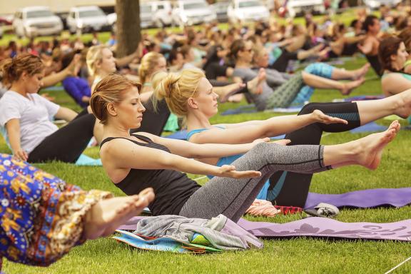Yoga in the park