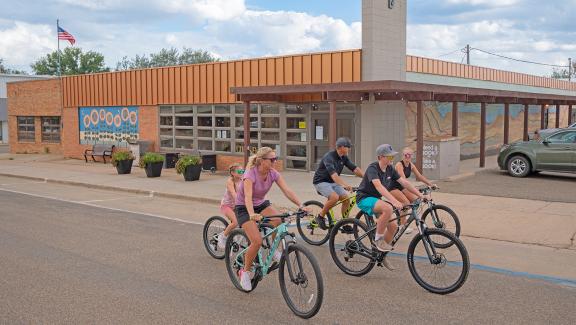 biking in Bowman