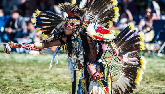 Dancers bring colorful images to Native American powwows