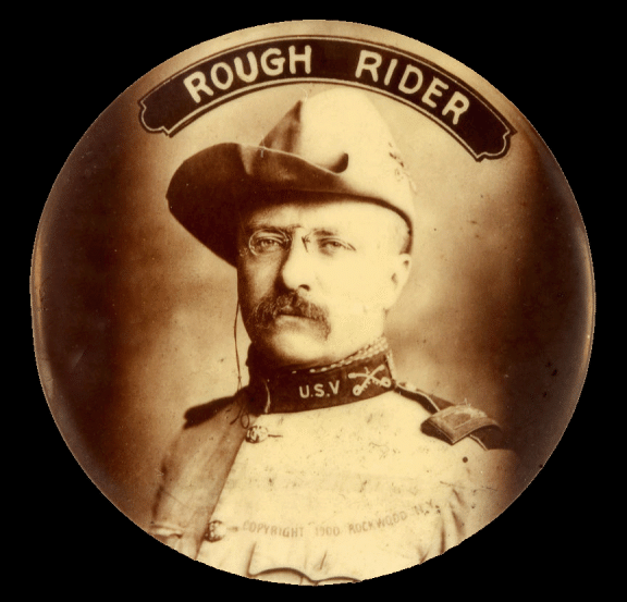 A sepia-toned portrait of Theodore Roosevelt