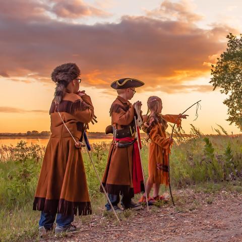 Kids reenact Lewis and Clark and Sakakawea
