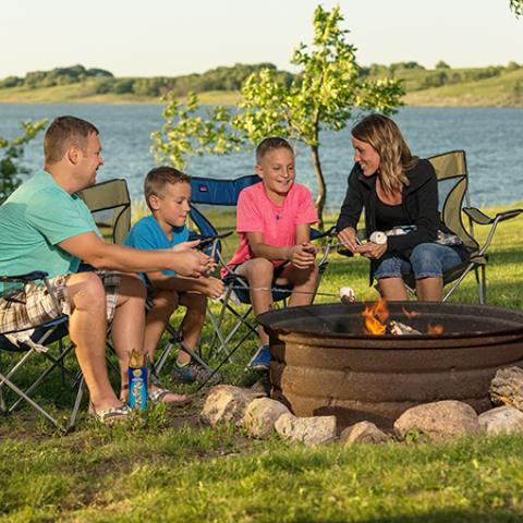 Camping with family