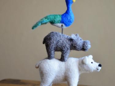 bear:hippo:peacock photo