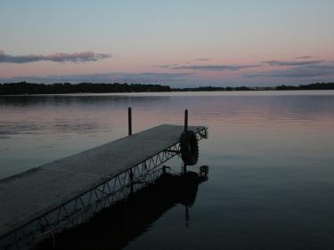 lake at night photo