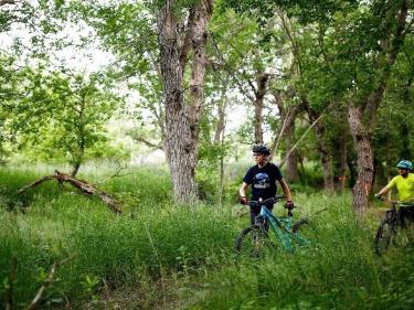 biking on a trail photo