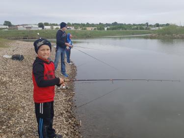 children fishing photo