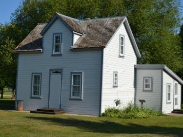 the gunlogson farmhouse. the gunlogson family donated their homestead to the state to create the state park. the house was added to the national register of historic places in 2008. photo