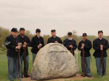 6th Regimental Infantry at Fort Buford opening day.