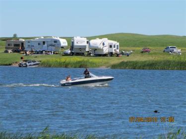 camping and boating at chain of lakes recreation area photo