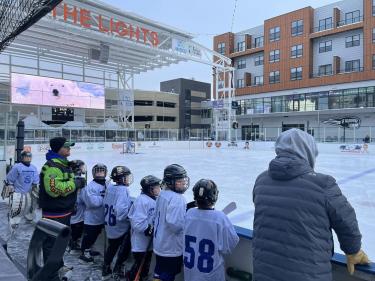 youth hockey game photo