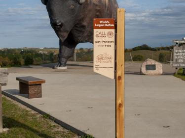 talking trail at world's largest buffalo photo