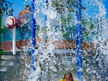 splashing at meidinger splash park photo