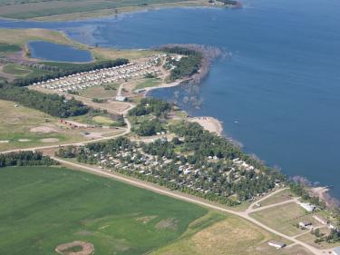 aerial view of the campground. photo