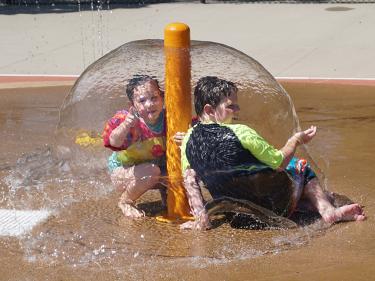 splash pad at elks aquatic center photo