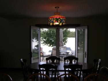 Lake view front sliding door