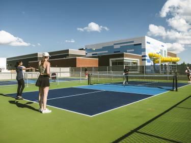 pickleball out outdoor courts photo