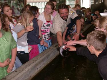 tours of the hatchery give you a 'feel' for what the hatchery is all about. photo